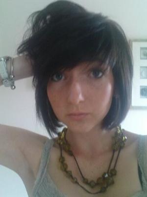 Cute short hair teen slut