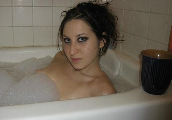 Cute amateur girl in bathtub