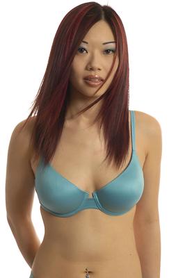 Ting in blue bra and panties