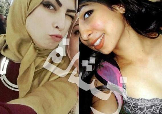 with and without hijab