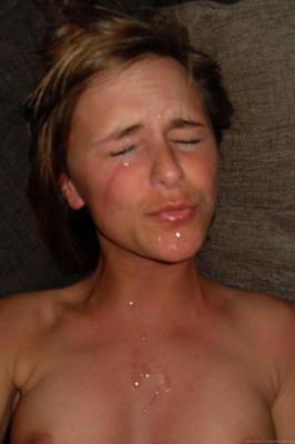 Posing, fuck, pantiesside anal a lot of sperm on her Face