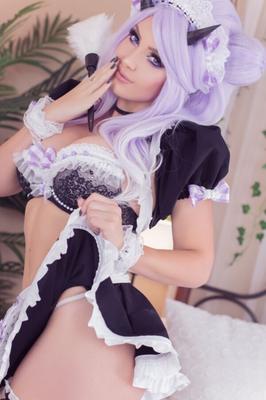 Jessica Nigri Purple Maid Full Outfit