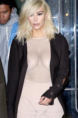 Kim Kardashian Boobs Big Tits Blond Hair Celebrities