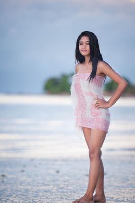 Cambodian angel on the beach