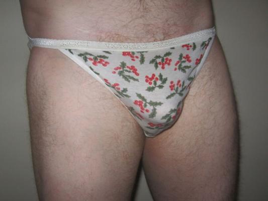 25 - Wearing Victoria's Secret Christmas panties