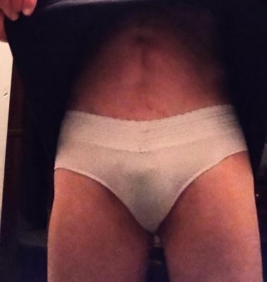 White Panty Bulge