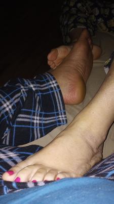 Morning foot job