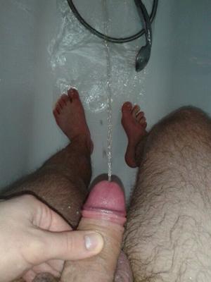 Me pissing in bath