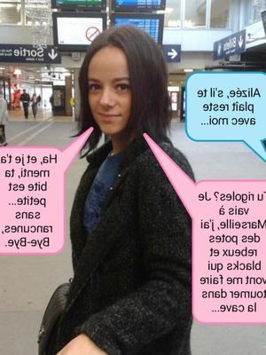 French caption (star francaise) Alizee, me fait toujours bander