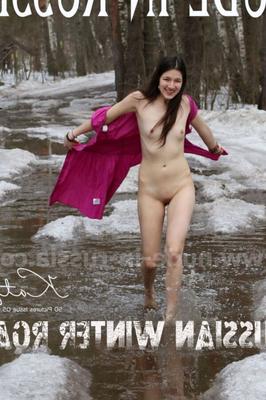 Nude-In-Russia Katja P 2 - Russian winter Road - Set 2 - 50 Phot