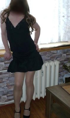 Gianna in stockings and short dresses