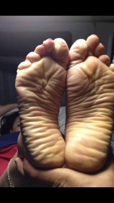 wife wrinkled soles!