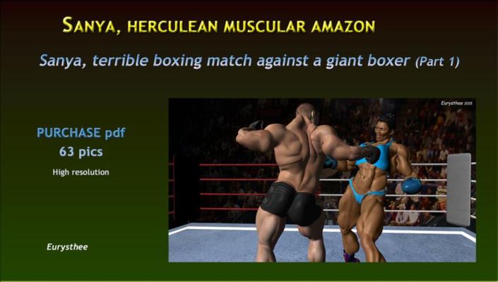 Amazons in Peril/ brutal boxing Match against a Giant