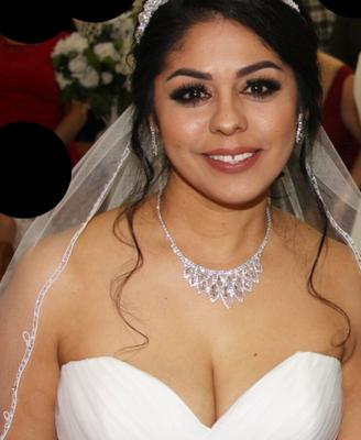 Latina Bride Showing Cleavage