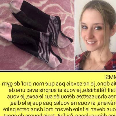 フランス語のキャプション (francais) elles donnent leurs chaussettes