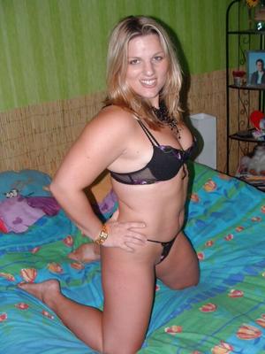 Cute blonde MILF having fun