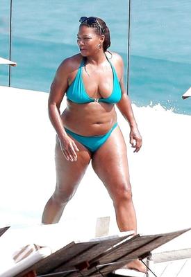 Queen Latifah in a Blue Bikini