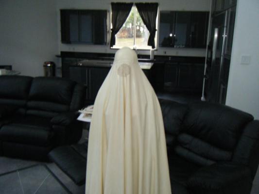 Burka de látex blanco