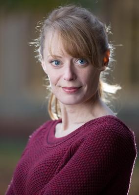 Redhead in Burgundy Sweater