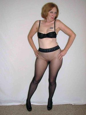 Fancy Nancy in seamless nylon pantyhose