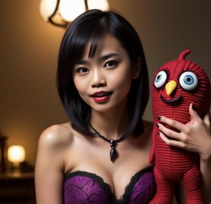 Modèles de lingerie asiatiques et leurs amis imaginaires