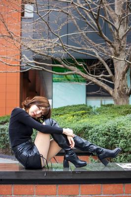 Asiatique, manque, nylons